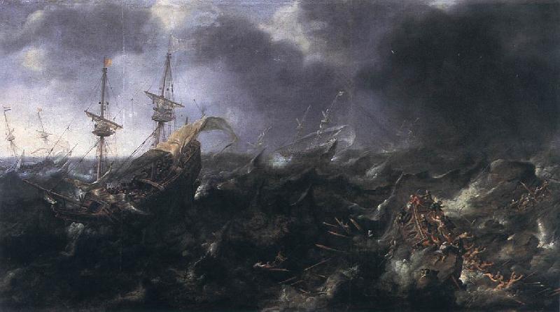 EERTVELT, Andries van Ships in Peril f Sweden oil painting art